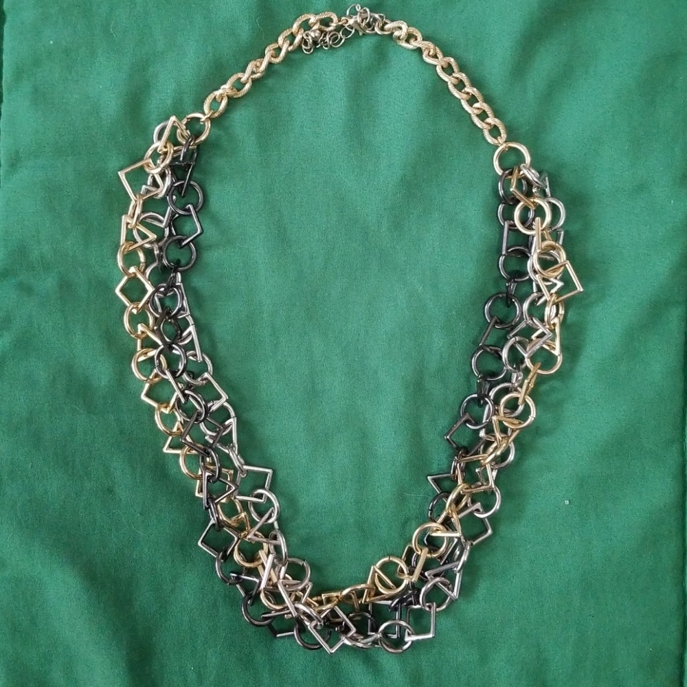 Tri-Stranded Chain Necklace - Picture 1 of 4
